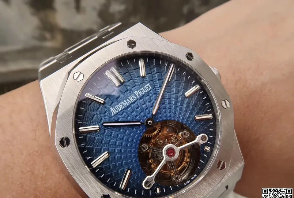 Audemars Piguet Royal Oak Tourbillon 26522TI.OO.1220TI.01 JF Factory 1:1 Best Edition Replica Watch Blue Dial